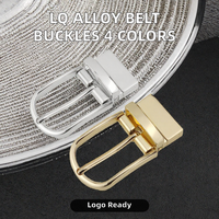 Boucles de ceinture en alliage de conception tendance avec trous, 4 couleurs, logo personnalisé en usine, vente en gros