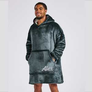 Personalized Name Flannel <b>Blanket</b> <b>Hoodie</b>-Custom Custom Wearable <b>Blanket</b> Sweatshirt - Product Image 3