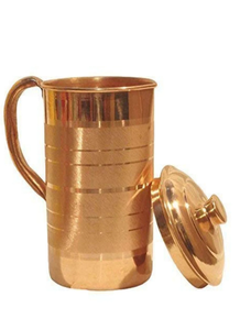 เหยือกน้ำทองแดงงานฝีมือ เครื่องครัวโลหะตกแต่ง สำหรับตลาดส่งออก - Product Image 4