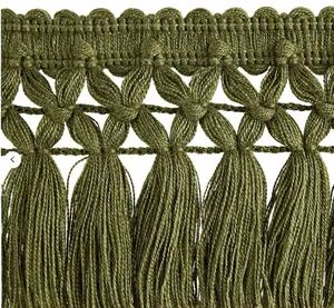 Olive Green Fringe| 8 cm - 3.15 Inch Trims Tassel Fringe Wholesale 5yards/lot <b>Bead</b> Tassel Tassels Trim Lace Fringe - Product Image 1