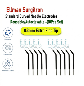 Electrodos de Aguja Curva Extra Fina de Acero Inoxidable Reutilizables Ellman Surgitron de 0.3 mm, Esterilizados a Alta Temperatura para Radiofrecuencia - Product Image 2