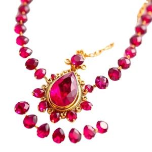 Gargantilla Vintage con cuentas de Plata de Ley 925 para mujer, cadena de eslabones, chapado en rodio, Gargantilla fina de plata de boda, collares - Product Image 1