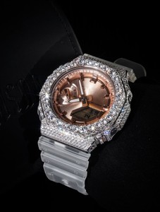 Reloj de Cuarzo con Diamantes Octagonales de Lujo para Hombre, Analógico Digital, Resistente al Agua 20 BAR, Correa de Goma, Estilo Hip Hop - Product Image 4