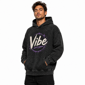 Sudadera con Capucha Vintage para Hombre, Lavado Ácido, Algodón Grueso, Oversize, Estampado Personalizado, Estilo Urbano, Venta al por Mayor, Moda Casual - Product Image 5