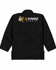 Pantalones Deportivos de Boxeo Negros Ajustados para Hombre 5 Kingz con Cintura Ajustable con Cordón y Logotipo Impreso - Product Image 2