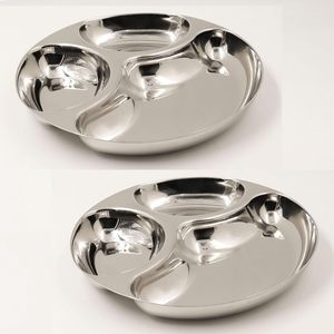 Plato de acero inoxidable con compartimentos 5 en 1, Bhojan Thali, plato de acero, plato para cenar - Product Image 6