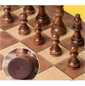 Tablero de Ajedrez de Madera Maciza Pulida de Alta Calidad para Adultos y Niños, Diseño Antiguo Ecológico, Hermoso para Sala de Estar/Comedor - Product Image 6