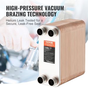 Intercambiador de Calor de Placas Soldadas 5"x 12" 100 Placas Cobre/Acero Inoxidable 316L Intercambiador de Calor Agua-Agua 5"x 12" 100 Placas - Product Image 5