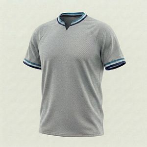 T-shirt de sport personnalisé pour homme, léger, respirant, col en V, vêtements de fitness décontractés pour l'entraînement - Product Image 1