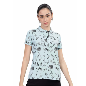 เสื้อโปโลพิมพ์ลายผู้หญิงคุณภาพพรีเมียม ไซส์พลัส ทรงสวยทันสมัย แขนสั้น ทรงเข้ารูป สวมใส่สบาย - Product Image 3