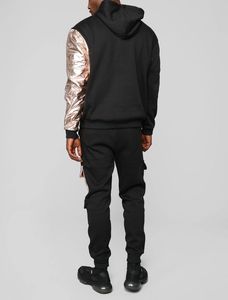 Luxury Genuine Leather Tracksuit <b>Men</b> Casual Full Zip Jacket And Matching Pants Set Private Label OEM Sample Service Available - Product Image 3