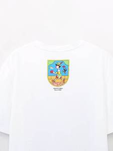 T-shirt décontracté à manches courtes pour femme The Blue Fairy, 100 % coton, col rond, coupe ample, imprimé motif, tissu jersey - Product Image 3