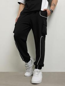 Conjunto Deportivo para Hombre, Camiseta de Manga Corta con Bloques de Color y Pantalones Cargo, Ropa Casual de Verano, Transpirable - Product Image 2