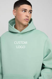 Sweat-shirt à capuche vert menthe pour homme et pantalon assorti, ensemble de survêtement avec impression de logo personnalisé, coupe ample décontractée, vêtements d'automne - Product Image 3