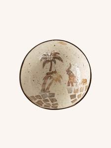 Bol en coquille de noix de coco nacré de qualité supérieure avec incrustation tropicale pour la vaisselle de luxe à la maison - Product Image 2