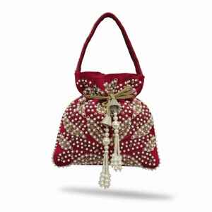 Bolso de terciopelo con cuentas de perlas Fashion Square - Product Image 1