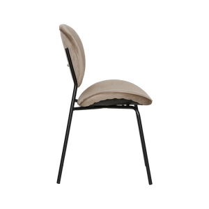 Silla Vandana Lyra Vento en terciopelo marrón helado (juego de 2) - Product Image 5