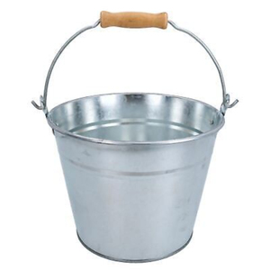 Cubos de metal galvanizado con revestimiento de zinc de diseño fabuloso con asas metálicas para decoración del hogar y uso en interiores y exteriores en oferta. - Product Image 3