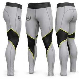 Collants de compression athlétiques pour hommes personnalisés, tissu respirant et léger, construction extensible, ajustement confortable, évacuation de l'humidité - Product Image 5