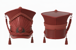 Classic Formal Outdoor Headwear Custom <b>Black</b> Embroidered Design Peak Cap Adjustable Uniform Style Teasel Decoration OEM Cap - Product Image 6