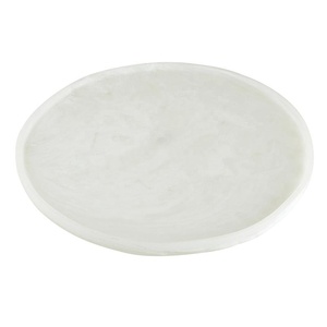 Plateau en résine blanche tourbillonnante fait main de luxe, décoration moderne pour la maison, mariage, Diwali, organisateur de bijoux multifonctionnel pour table - Product Image 6