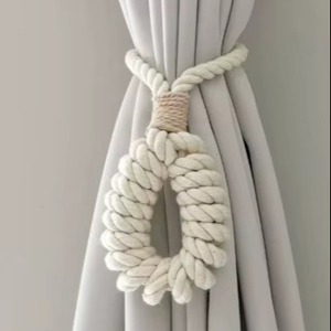 Sujetador de Cortina de Macramé, Hecho a Mano, Estilo Marino, Náutico, Moderno - Product Image 1