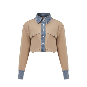 Chaqueta vaquera extragrande personalizada para mujer, larga, holgada, informal, para otoño/invierno, con botones, estilo streetwear, prenda exterior. - Product Image 4