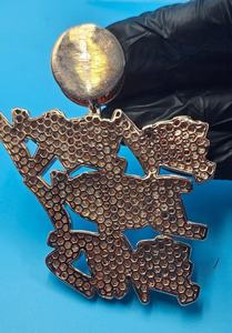 จี้เพชรโมอิสซาไนต์ทรงตัวอักษรหรูหรา เงินแท้ 925 สไตล์ฮิปฮอป  ผ่านการทดสอบเพชร  แบบหนีบ  สำหรับทุกเพศ เหมาะสำหรับงานปาร์ตี้ - Product Image 2