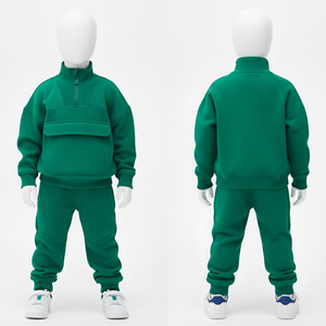 Custom Logo 100% Cotton Casual Acid <b>Wash</b> Hooded 2-Piece Set Breathable <b>Boys</b> Sweatsuit Heavyweight Kids Tracksuits Winter - Product Image 1