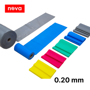 Banda elástica de látex de caucho natural de Malasia, la más vendida, para ejercicios médicos, 45.7m x 6 pulgadas, 0.20mm, para rehabilitación muscular y fisioterapia. - Product Image 1