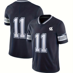 Maillots de football américain personnalisés pour adultes, style streetwear, séchage rapide, 100 % polyester, pour l'entraînement - Product Image 2