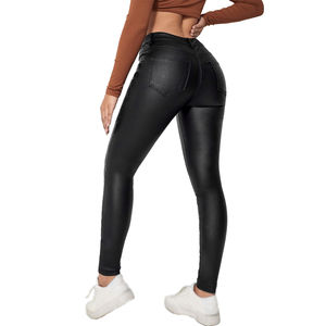 Pantalones de Cuero para Mujer de Diseño Elegante y Personalizados, Ropa Casual, Material de Cuero de Alta Calidad - Product Image 2