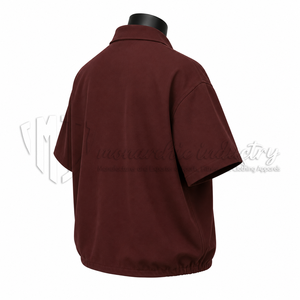 Chemise bomber décontractée à manches courtes pour homme, légère, en twill, printemps, 100% coton biologique, écologique, sur mesure, OEM, ODM, vente en gros - Product Image 3