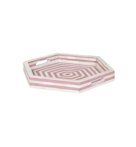 Elegante Bandeja de Servir de Madera con Incrustaciones de Hueso, Hecha a Mano, para Decoración del Hogar, Cocina, Comedor y Sala de Estar - Product Image 6