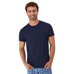 Chemise décontractée en coton bleu marine à col en V et manches courtes pour homme, respirante, idéale pour l'été - Product Image 2