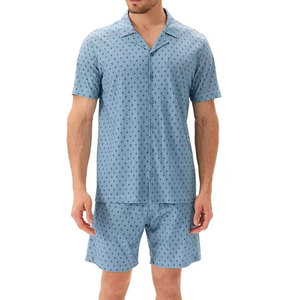2026 Top Wholesale Custom Made Men's Summer Twin <b>Set</b> Solid Color Casual Breathable Knitted 220g Polyester/Cotton Very Low Price - Product Image 1