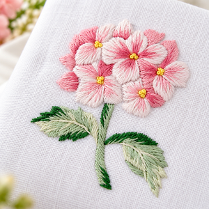 Caja de pañuelos de tela blanca con hortensias rosas bordadas, cubierta de lujo cuadrada para pañuelos, adorno para decoración del hogar y regalo - Product Image 3