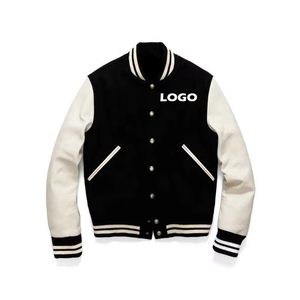 Top Quality University Sport Student Varsity <b>Jacket</b> for <b>Men</b> Casual Letterman with Light <b>Leather</b> Sleeve Baseball Varsity <b>Jacket</b> - Product Image 1