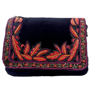 Bolso de Mano Casual Duradero con Asa de Cuentas Multicolor y Cristales de Lujo Hechos a Mano en India - Product Image 2
