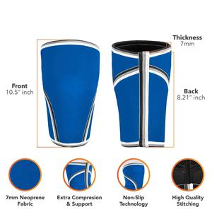 Genouillère de musculation unisexe 2022, néoprène 7 mm, élasticité réglable personnalisable, respirante, coussinets de fitness, genouillère de musculation - Product Image 2