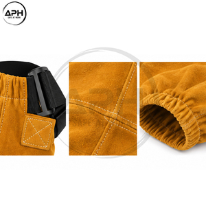 Manchons de protection pour les bras en cuir longs, élastiques et ajustables, pour ateliers, vente en gros, OEM ODM avec marque privée, personnalisables - Product Image 6