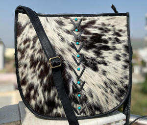 Nuevo bolso de mano con pelo en piel de vaca grande y bandolera con borlas para mujer, bolsos de lujo personalizados de cuero genuino occidental para mujer - Product Image 3