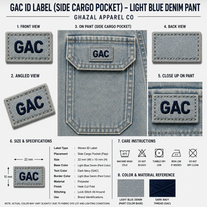 Mens <b>Light</b> Blue Denim Cargo Pants Loose Fit Mid Waist 100% Cotton Breathable Multi Pocket Casual Washed Utility Jeans - Product Image 6