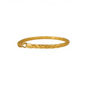 Auténtica Pulsera de Oro Sólido de 22K con Eslabones de Diseño Elegante, Cierre de Gancho en S, Joyería Fina Moderna Unisex, Accesorio para Uso Diario - Product Image 1