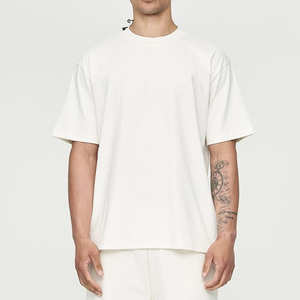 Camiseta de Algodón Blanca Extra Grande para Hombre, Cuello Redondo, Manga Corta, Diseño Liso Informal - Product Image 5