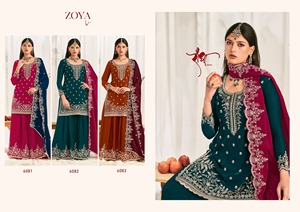 Most Selling <b>Women's</b> Heavy Fendy Silk Pakistani <b>Suit</b> Palazzo Dupatta Heavy Embroidery Quick Dry Wrinkle Free Wedding Kurta Set - Product Image 6