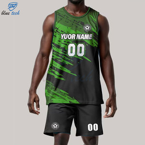 Custom Printed Summer Basketball Jersey Set Mens Sublimated Uniform Shorts Breathable Quick Dry Polyester/Cotton Sportswear OEM - Product Image 4