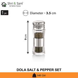 Stainless Steel Dola <b>Salt</b> & <b>Pepper</b> Shakers Dinnerware <b>Sets</b> - Product Image 2