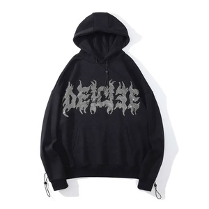 Alta calidad 100% algodón en blanco tamaño Regular Sudadera con capucha ropa de calle moda personalizada hombres sudaderas con capucha con logotipo personalizado - Product Image 1