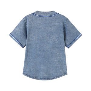 New Arrival SGRho Denim <b>Baseball</b> Jersey Women Grey Button Down Shirt Premium Greek Sorority Apparel Unisex Casual Fit <b>Baseball</b> - Product Image 5
